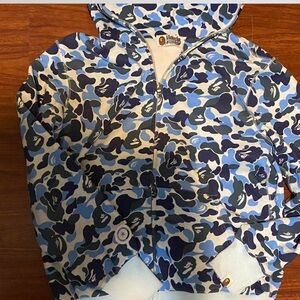 Blue Camo Full-Zip Hoodie